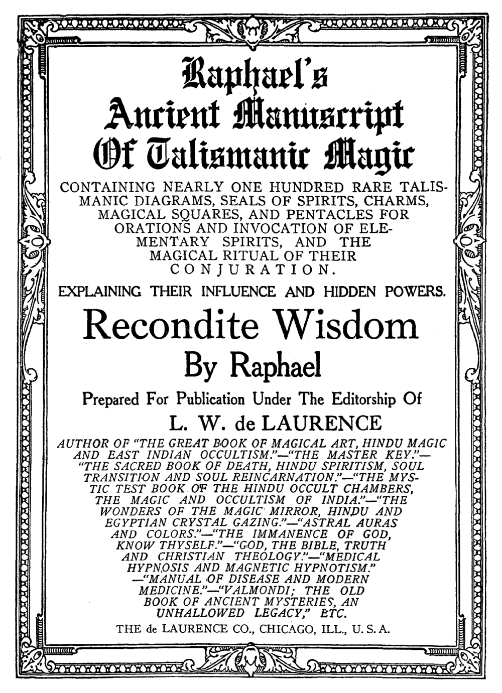 Raphael's Guide to Astrology & Raphael's Ancient Manuscript of Talismanic Magic