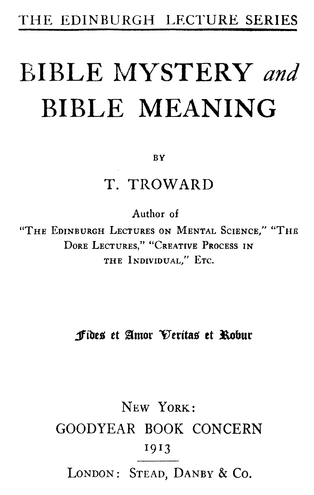 Bible Mystery & Bible Meaning