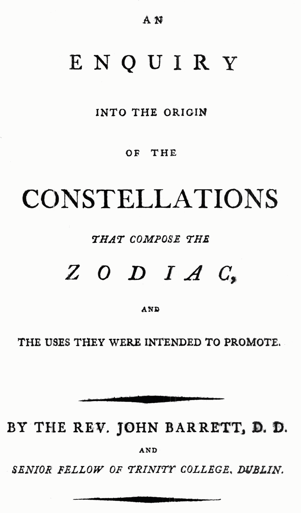 An Inquiry into the Constellations that Compose the Zodiac