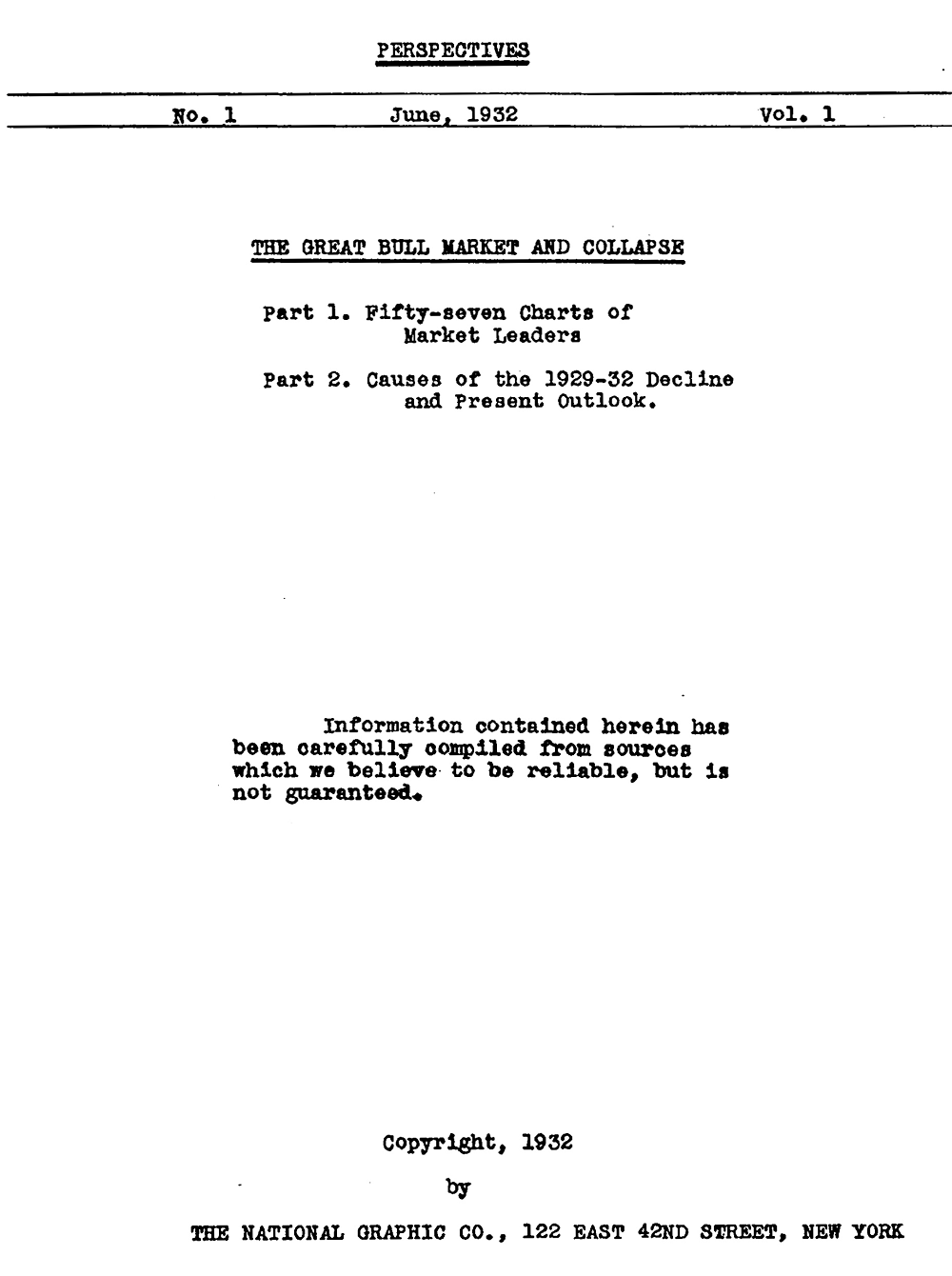 The Great Bull Market & Collapse