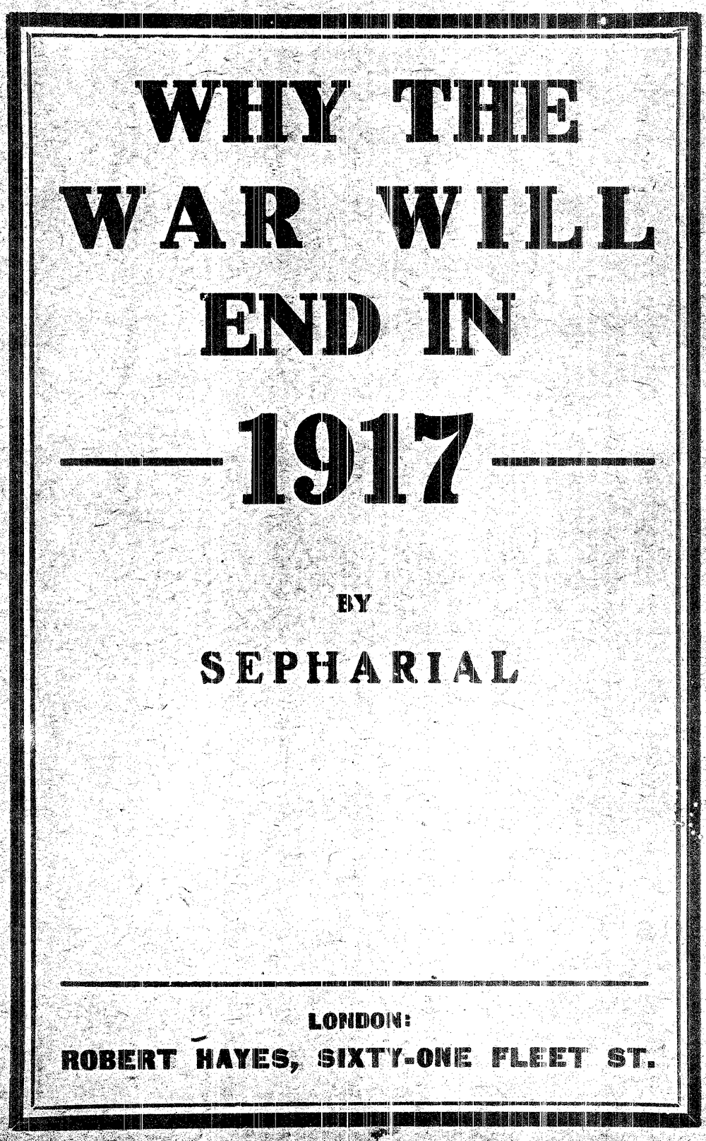 Your Personal Diurnal Chart & Why the War Will End in 1917