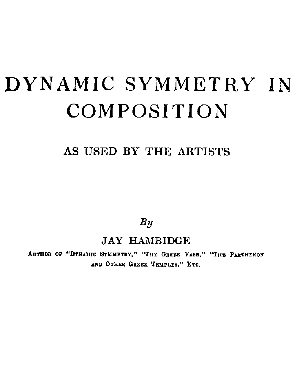 Dynamic Symmetry in Composition