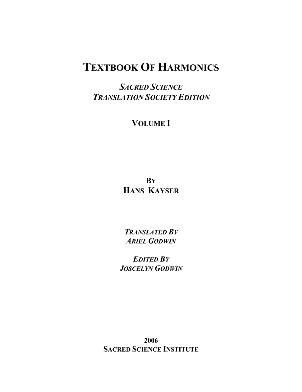 Textbook of Harmonics