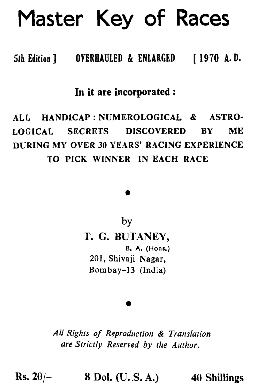 Master Key of Races