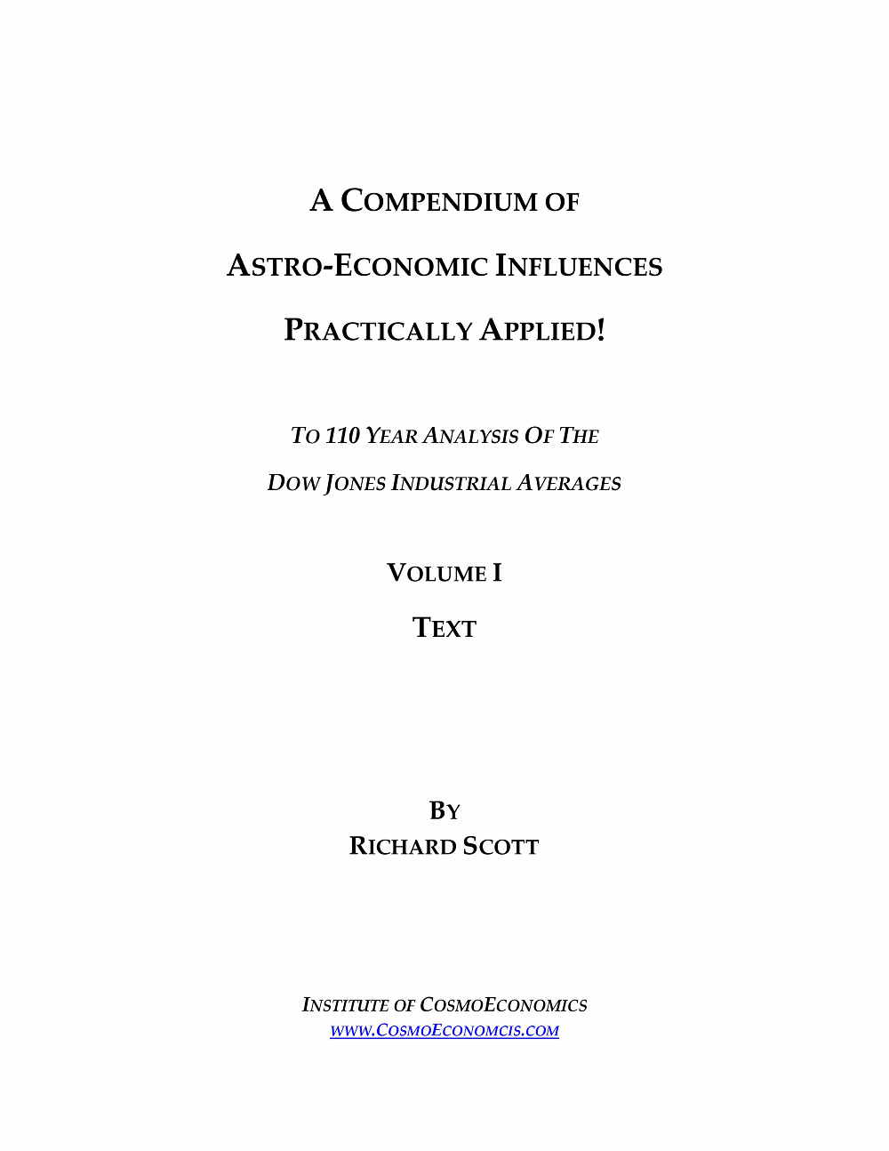 A Compendium of Astro-Economic Influences