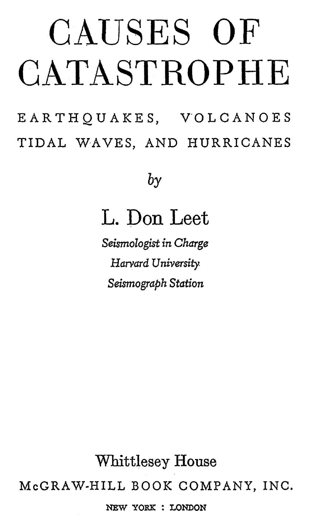 Causes of Catastrophe