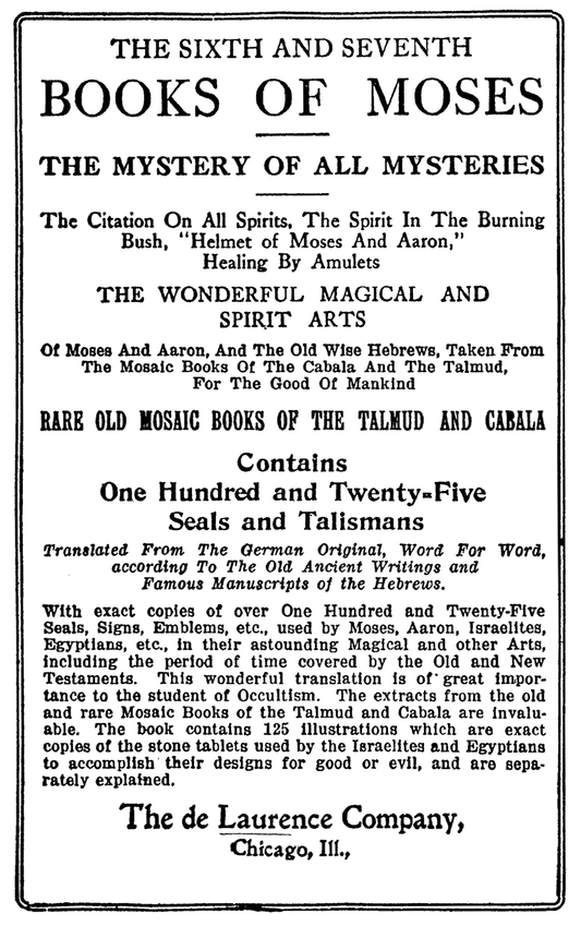 Sixth & Seventh Books of Moses