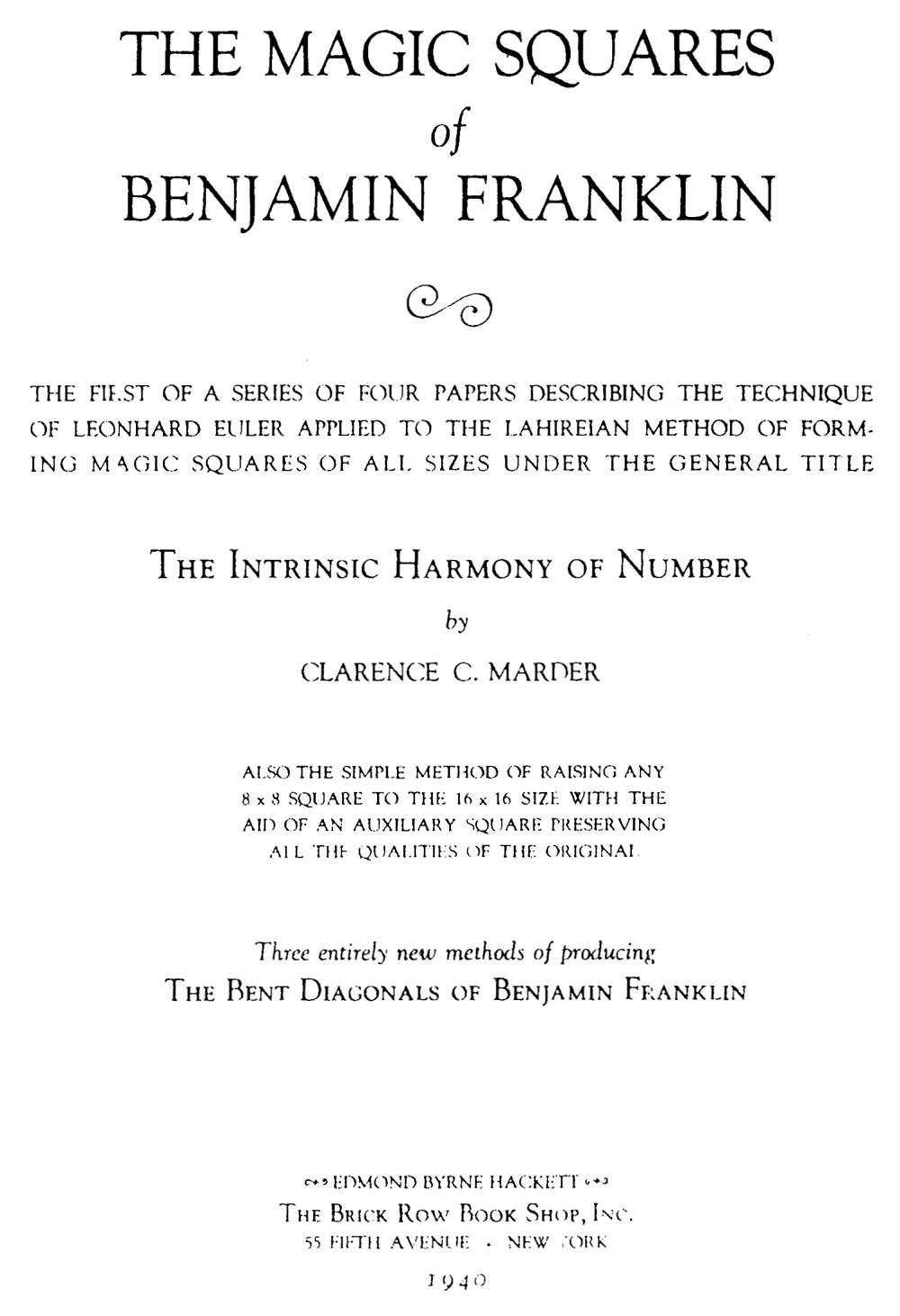 The Intrinsic Harmony of Number, Parts 1-4