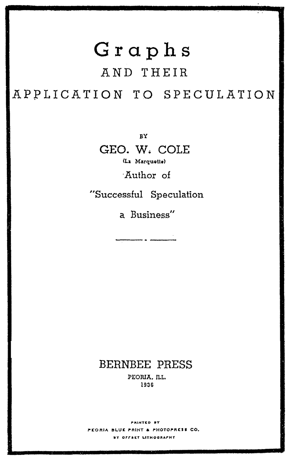 Graphs & Their Application to Speculation