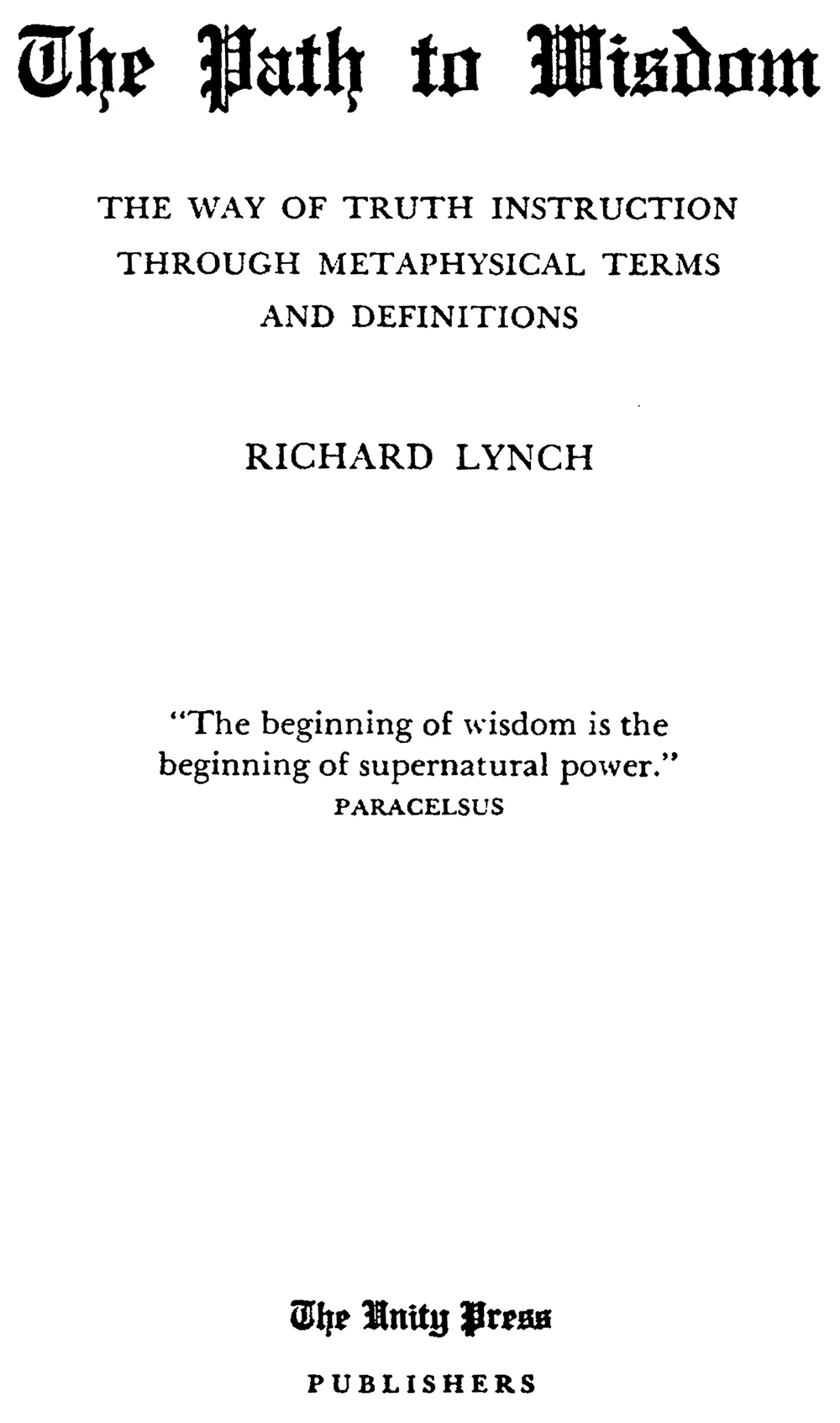 The Path to Wisdom