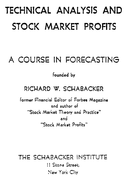 Technical Analysis & Stock Market Profits
