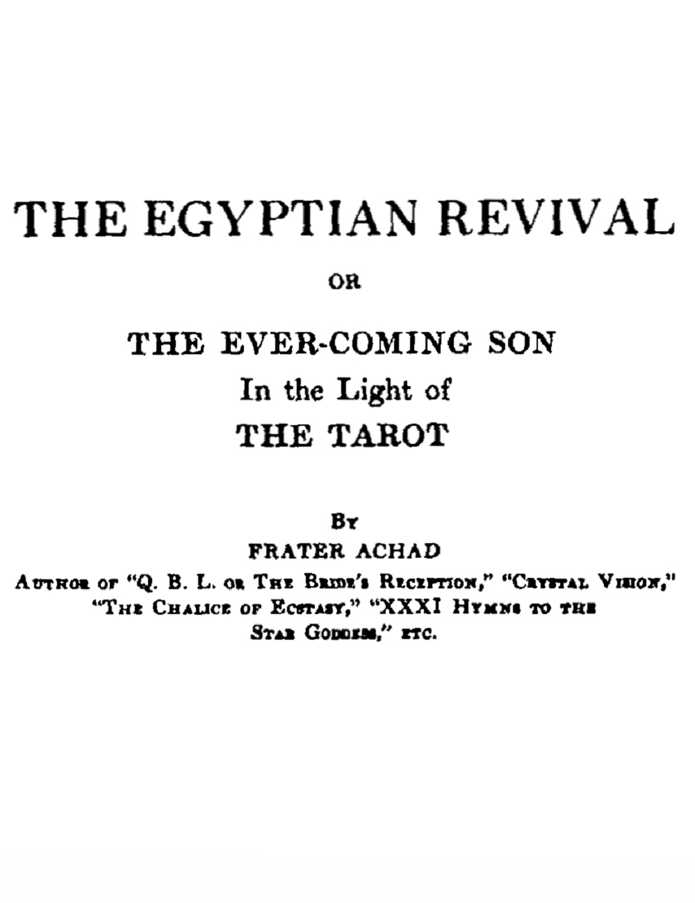 The Egyptian Revival