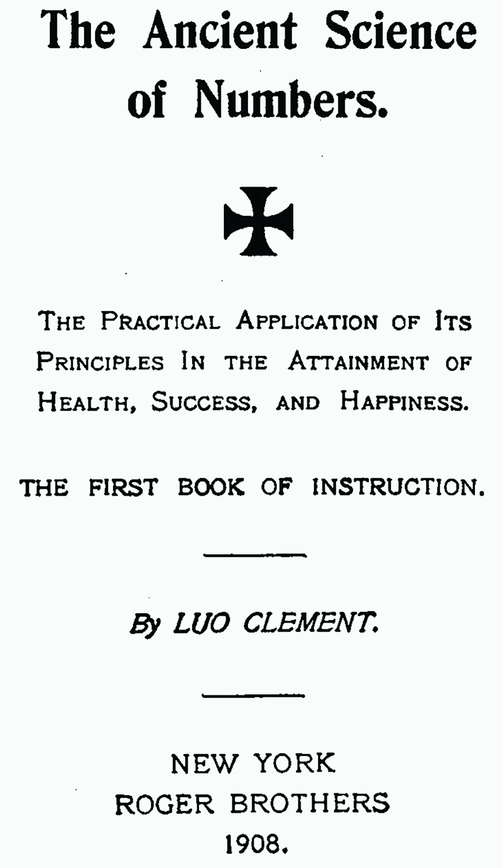 The Ancient Science of Numbers