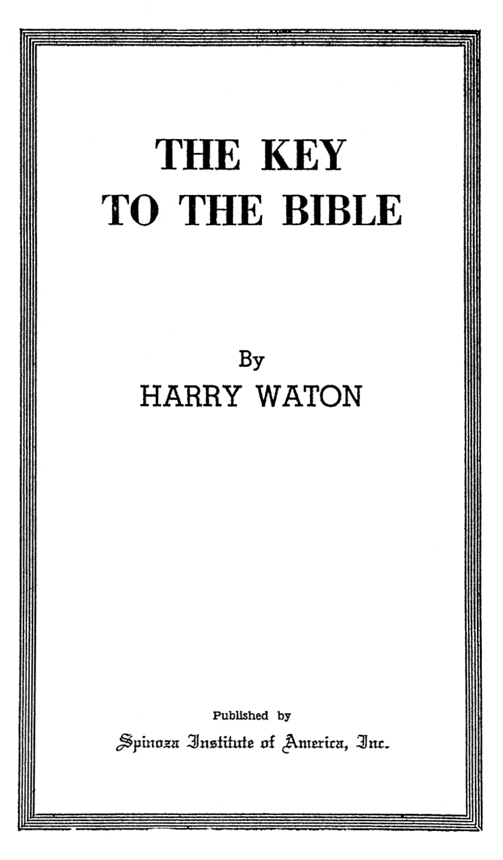 Key to the Bible