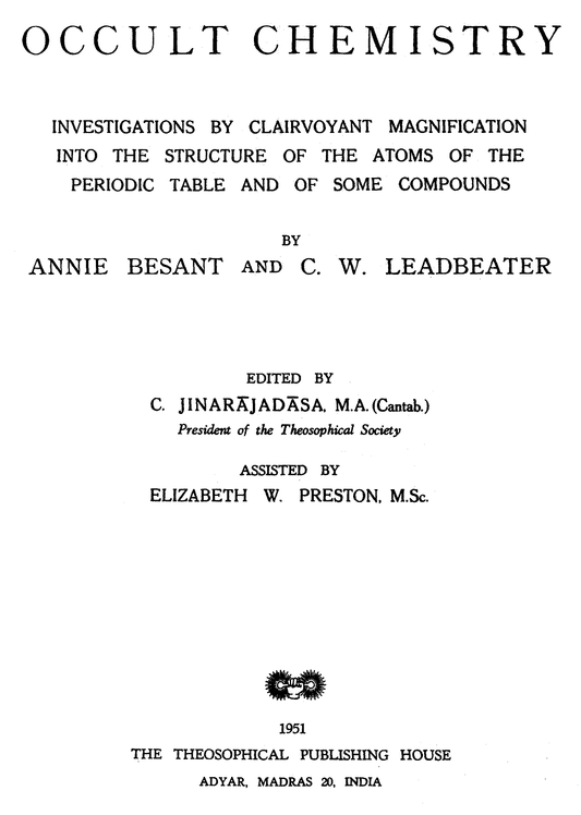 Occult Chemistry