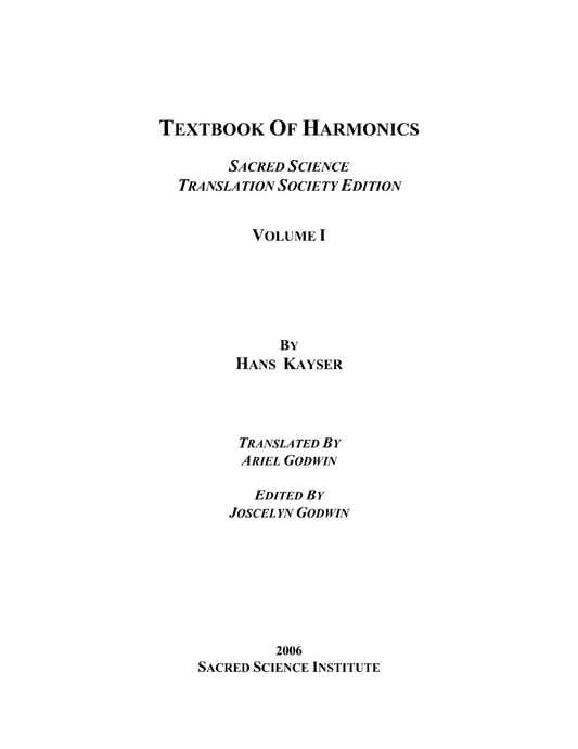 Textbook of Harmonics