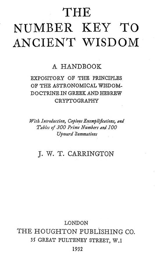 Number Key to Ancient Wisdom