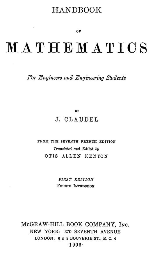 Handbook of Mathematics