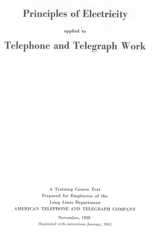Principles of Electricity
