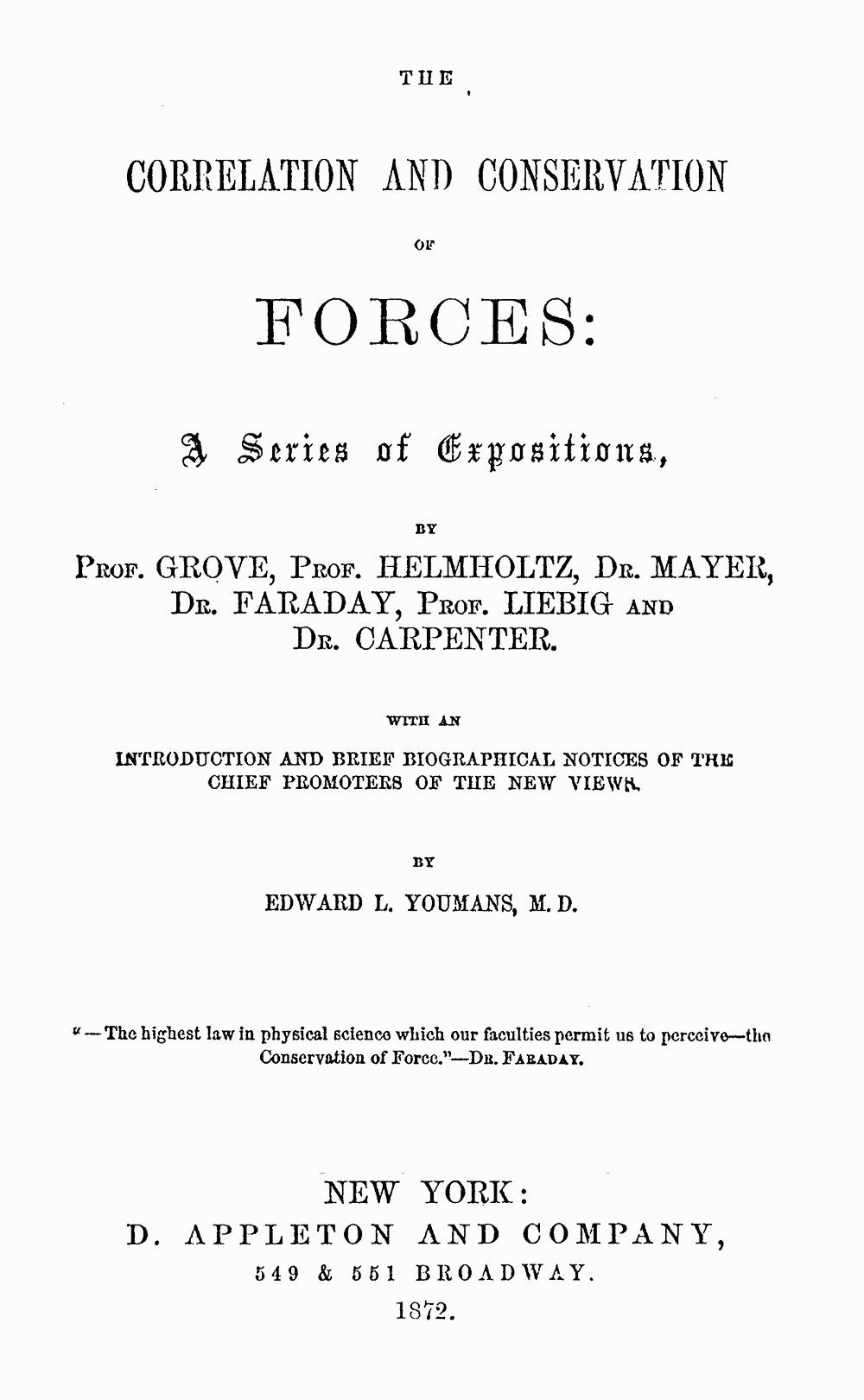 Correlation & Conservation of Forces